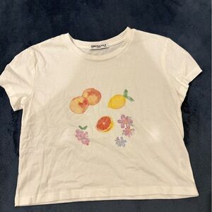 Princess Polly White Fruit and Floral T-Shirt